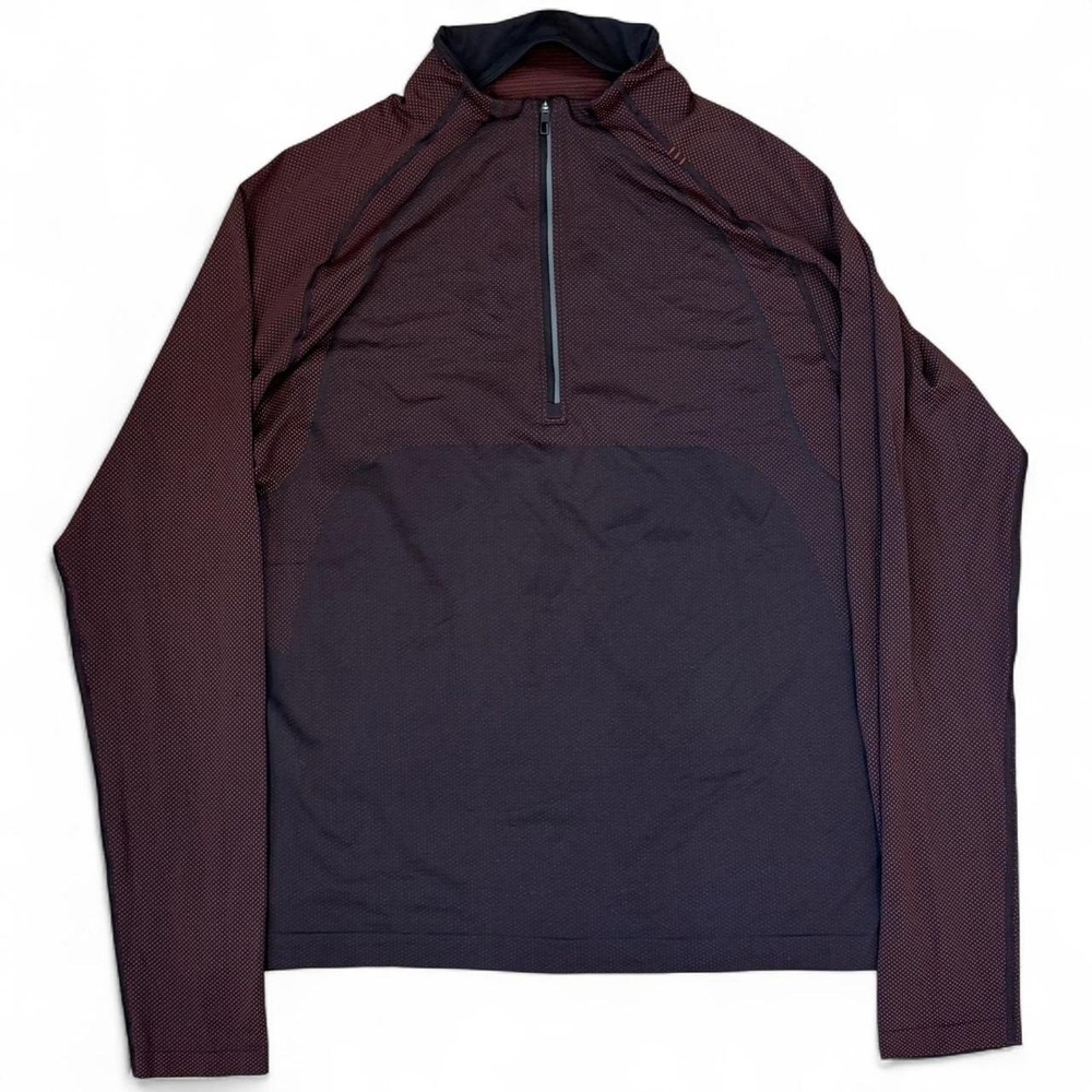 Lululemon Live In Practice Lightweight Red Full Zip Sweatshirt Men's Size Large